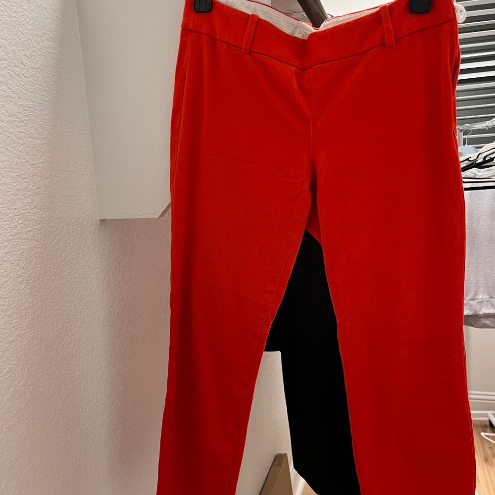 J.Crew Minnie capri pants in red. size 4